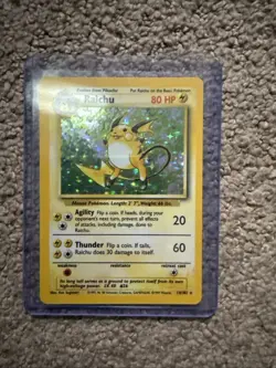 Pokemon TCG Raichu Base Set 14/102 Holo 1999-2000 Wizards Base Set Copyright... - Image 1