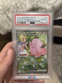Pokemon Card Lillie's Clefairy EX 184/159 PSA 10 Journey Together JTG Sir - Image 1