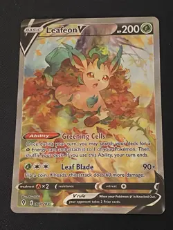 Leafeon V 167/203 Alternate Artwork Pokemon TCG Evolving Skies NM 2021 - Image 1