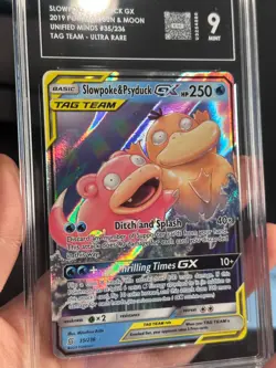 Pokemon Slowpoke & Psyduck GX Tag Team #35/236 2019 Unified Minds TAG9 - Image 3