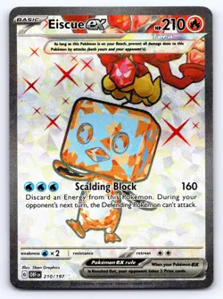 Eiscue ex 210/197 Ultra Rare Obsidian Flames Pokemon Near Mint - Image 1
