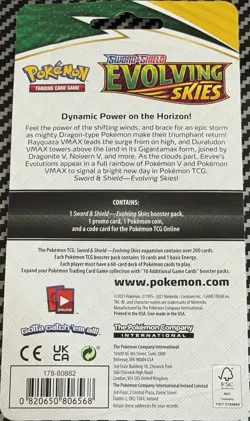 1x Pokemon Evolving Skies Checklane Blister Booster Pack Galarian Slowpoke Promo - Image 2