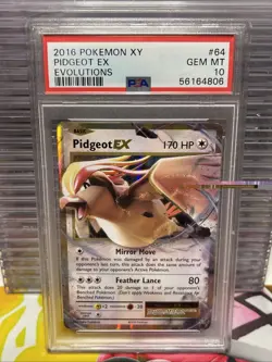 POKEMON 2016 EVOLUTIONS PIDGEOT EX 64 PSA 10 - Image 1