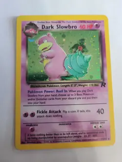 💥 Dark Slowbro 12/82 Holo Foil Rare WOTC Pokemon Vintage Team Rocket Set 2000 - Image 1