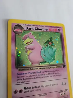 💥 Dark Slowbro 12/82 Holo Foil Rare WOTC Pokemon Vintage Team Rocket Set 2000 - Image 2