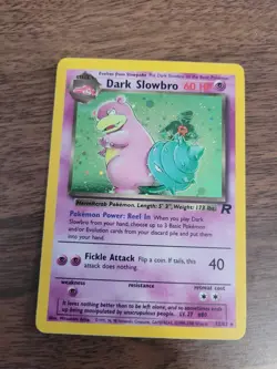 💥 Dark Slowbro 12/82 Holo Foil Rare WOTC Pokemon Vintage Team Rocket Set 2000 - Image 5