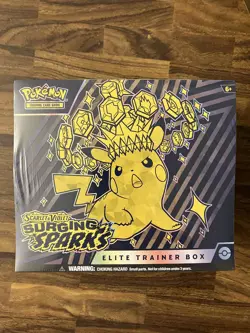 Pokemon Scarlet & Violet Surging Sparks Elite Trainer Box English Pikachu Sealed - Image 1
