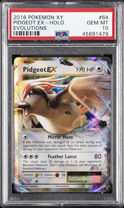 2016 POKEMON XY EVOLUTIONS #64 PIDGEOT EX PSA 10 - Image 1