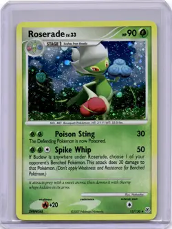 Pokemon Roserade Holo Rare Diamond and Pearl 13/130 LP - Image 1