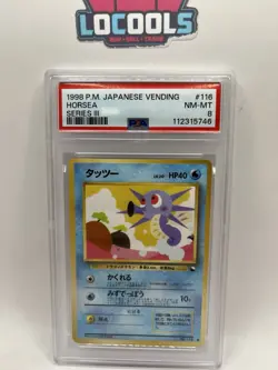 Horsea 1998 Pokemon Japanese Vending Series 3 #116 PSA 8 NM - Image 1