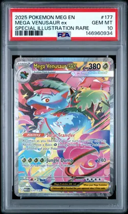 2025 POKEMON MEGA EVOLUTION SPECIAL ILLUSTRATION RARE MEGA VENUSAUR EX PSA 10 - Image 1