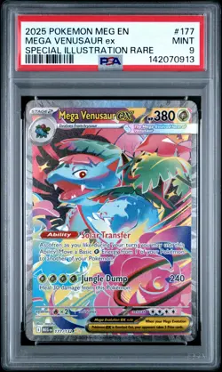 2025 POKEMON MEG EN-MEGA EVOLUTION #177 MEGA VENUSAUR EX PSA 9 - Image 1