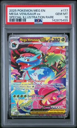 2025 POKEMON MEGA EVOLUTION SPECIAL ILLUSTRATION RARE MEGA VENUSAUR EX PSA 10 - Image 1