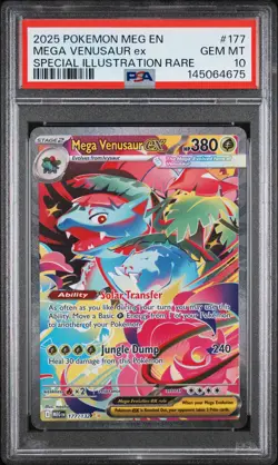 2025 POKEMON MEGA EVOLUTION SPECIAL ILLUSTRATION RARE MEGA VENUSAUR EX PSA 10 - Image 1