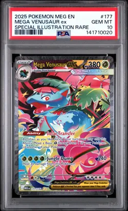 2025 POKEMON MEGA EVOLUTION SPECIAL ILLUSTRATION RARE MEGA VENUSAUR EX PSA 10 - Image 1