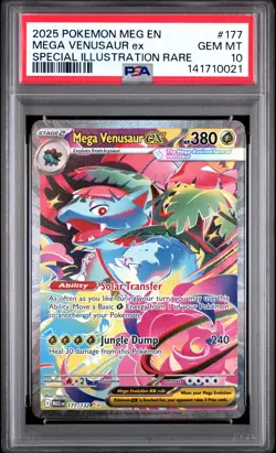 2025 POKEMON MEGA EVOLUTION SPECIAL ILLUSTRATION RARE MEGA VENUSAUR EX PSA 10 - Image 1