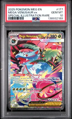 2025 POKEMON MEG EN-MEGA EVOLUTION #177 MEGA VENUSAUR EX PSA 10 - Image 1