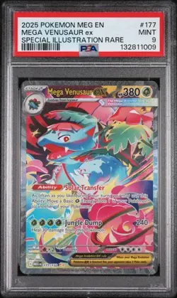 2025 POKEMON MEG EN-MEGA EVOLUTION #177 MEGA VENUSAUR EX PSA 9 - Image 1