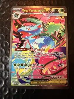 Mega Venusaur EX 177/132 Me01: Mega Evolution Special Illustration Rare Pokemon - Image 1