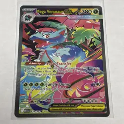 Pokemon Mega Evolution Mega Venusaur EX 177/132 Special Illustration Rare SIR NM - Image 2