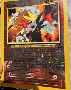 ENTEI Pokemon #34 Black Star Promo Reverse Holo Rare 2001 Vintage Card - Image 1