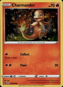 Charmander Holo Promo SWSH: Sword & Shield Promo Cards SWSH092 NM - Image 1