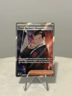 Team Rocket’s Giovanni 225/182 Pokemon Destined Rivals Full Art Ultra Rare NM - Image 1