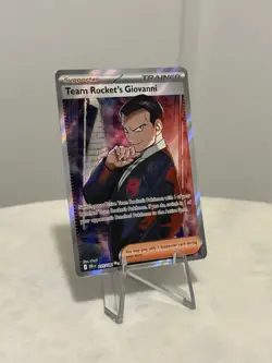 Team Rocket’s Giovanni 225/182 Pokemon Destined Rivals Full Art Ultra Rare NM - Image 2