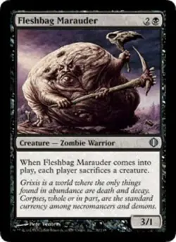 MTG Fleshbag Marauder - Foil, Shards of Alara, Heavily Played, English - Image 1