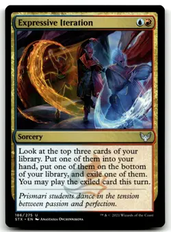 MTG Expressive Iteration U Strixhaven: School of Mages 186 LP - Image 1