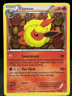 Pokemon TCG Flareon Black & White Black Star Promo Holo BW88 NM - Image 1