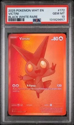 Pokemon White Flare 172/086 Victini Black White Rare PSA 10 - Image 1