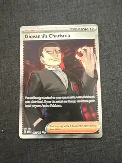 Giovanni's Charisma 197/165 Sv: Scarlet & Violet 151 Holo Pokemon Tcg - Image 1