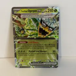 Teal Mask Ogerpon ex Pokemon Prismatic Evolutions 012/131 TCG - NM/Mint English - Image 1