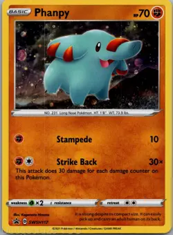 Phanpy SWSH117 Promo SWSH Black Star Pokemon NM - Image 1