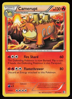 Camerupt 22/149 Boundaries Crossed Akira Komayama Art Pokemon TCG Card - Image 1