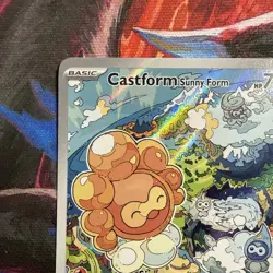 Pokemon TCG Castform Sunny Form Illustration Surging Sparks 195/191 - Image 3
