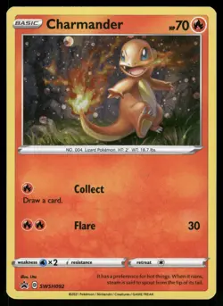 Charmander SWSH092 Holo Promo Sword & Shield Promo Pokemon Holo Near Mint - Image 1