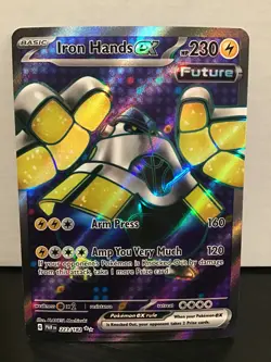 Iron Hands ex 223/182 Pokemon Paradox Rift Ultra Rare Full Art Holo - Image 1
