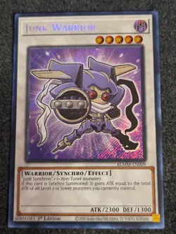 Yugioh! Junk Warrior - BLMM-EN009 - Secret Rare - 1st Edition Near Mint, English - Image 1