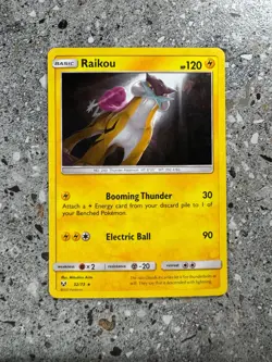 Pokemon TCG Cards Raikou 32/73 Shining Legends Cracked Ice Holo Rare NM-M - Image 1