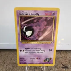 Pokemon Sabrina's Gastly 93/132 Gym Challenge Common 50 HP Regular English Card - Image 1