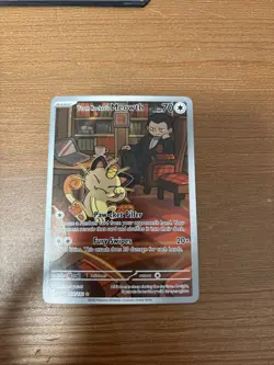Team Rockets Meowth Destined Rivals Illustration Card 203/182 NM Condition - Image 1