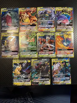 Pokemon TCG Chinese TAG TEAM GX Cards lot 11 Charizard Pikachu Moltres & Zapdos - Image 1