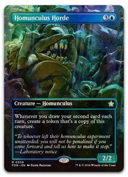 Homunculus Horde (Borderless) #308 (Foil) (NM) Foundations FDN Magic MTG - Image 1