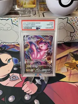 PSA 10 GEM MINT Mew VMAX Secret Rare Alt Art 269/264 Fusion Strike Pokemon 2021 - Image 1