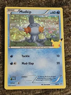 2021 Pokemon 25th Anniversary Mcdonalds Promo Holo Mudkip 19/25 - Image 1
