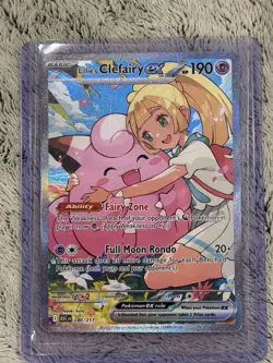 Pokemon Lillie's Clefairy EX Holo 190 HP 280/217 ASCEN English Full Art - Image 2