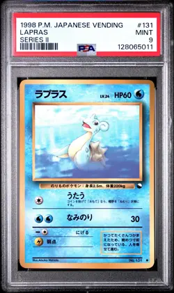 1998 POKEMON JPN VENDING SER II #131 LAPRAS PSA 9 - Image 1