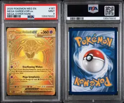 2025 POKEMON MEG EN-MEGA EVOLUTION 187 MEGA GARDEVOIR EX MEGA HYPER RARE PSA 9 - Image 3